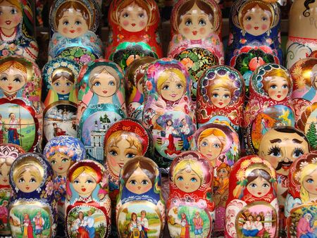 Souvenir a product a toy a nested dollの写真素材