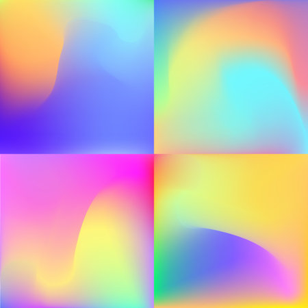 Fluid colors backgrounds set. Applicable for banner, cover, brochure, wallpaper, invitation card,poster.のイラスト素材