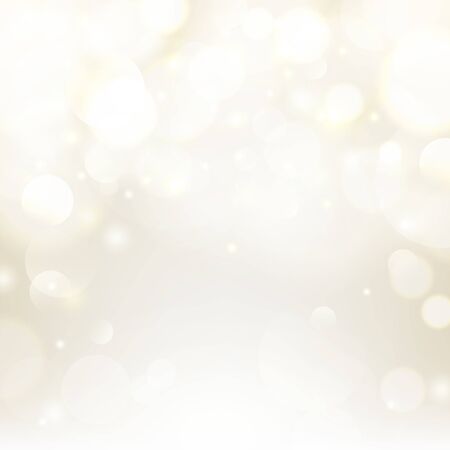 bokeh background.Universal festive defocused white lights. Abstract blurred illustration.のイラスト素材