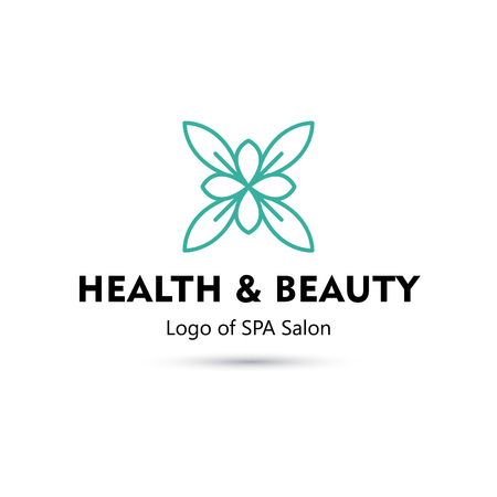 Simple and graceful floral monogram design template, Elegant lineart logo design, vector icon illustration. Modern Styleのイラスト素材