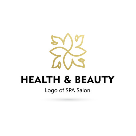 Simple and graceful floral monogram design template, Elegant lineart logo design, vector icon illustration. Modern Styleのイラスト素材