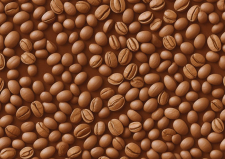 Coffee beans background. Coffee beans pattern. Coffee beans textureの素材