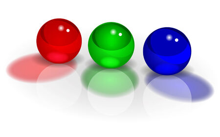 RGB balls 3d vectorのイラスト素材