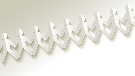 white paper fellows on white backgroundのイラスト素材