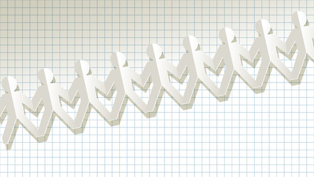 white paper fellows on checkered backgroundのイラスト素材