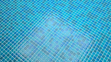 blue tiles background Convergent perspectiveの写真素材
