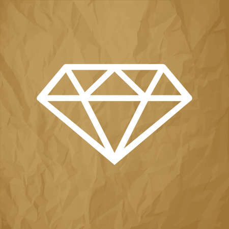 White diamond icon.のイラスト素材