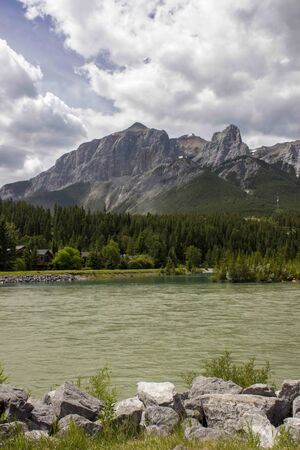 Canmore Mountain Viewの写真素材