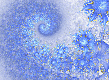 Abstract fractal flowers background computer generated imageの写真素材