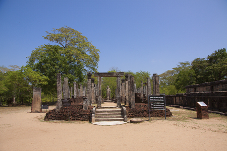 Nissanka Latha Mandapaya, Polonnaruwa or Pulattipura ancient city of the Kingdom of Polonnaruwa in Sri Lankaの写真素材