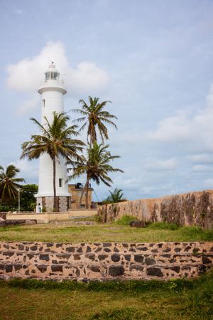 Lighthouse at Fort Galle, Sri Lanka, vertical viewの写真素材