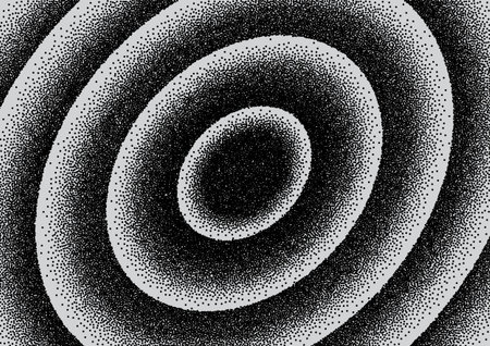 Abstract vector dot background. Dotted oval stippling, engraving grunge texture in retro style.