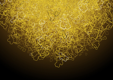 Abstract vector doodle background. Golden oval stippling, particles grunge texture in retro style.のイラスト素材