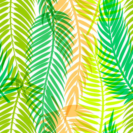 Decorative concept of Exotic tropical palm leaves. Seamless abstract vector patternのイラスト素材