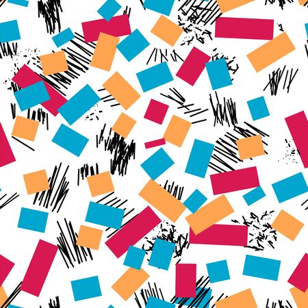 Seamless colorful abstract geometric vector pattern.のイラスト素材