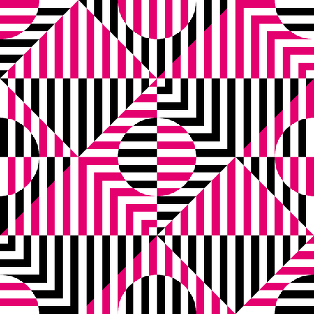 Seamless abstract pattern in constructivism soviet style. Vector vintage 20s geometric ornament.のイラスト素材