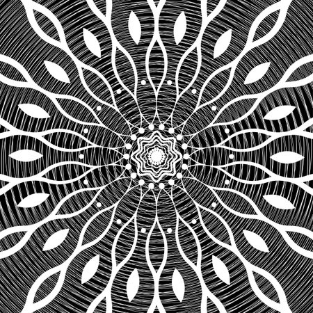 Vector op art pattern. Optical illusion abstract background.の写真素材
