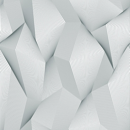 Abstract vector moire seamless pattern with zigzag lines. Vector fashion backdrop in vintage op art...