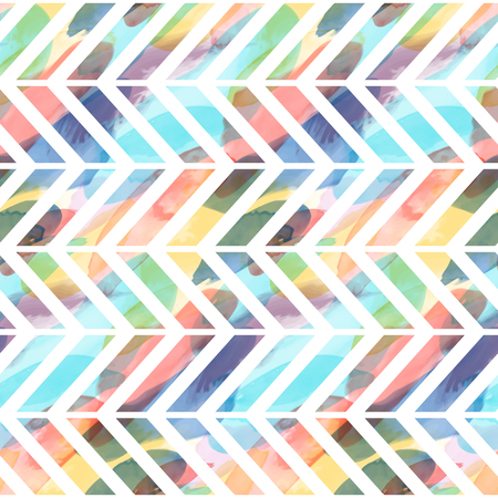 Seamless pattern of watercolor hand painting stains. Vector illustration created with custom brushes, not auto-tracing.の写真素材