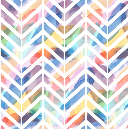 Seamless pattern of watercolor hand painting stains. Vector illustration created with custom brushes, not auto-tracing.の写真素材