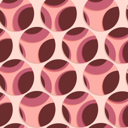 Organic round cells seamless pattern. Hole layer effect abstract background, vector design.のイラスト素材