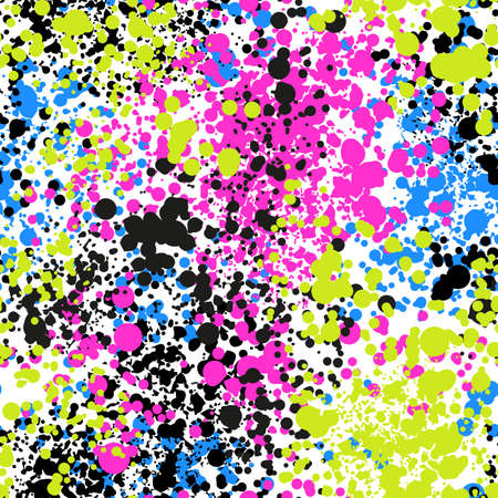 Abstract colorful background with splashes. Textured grunge seamless patternのイラスト素材