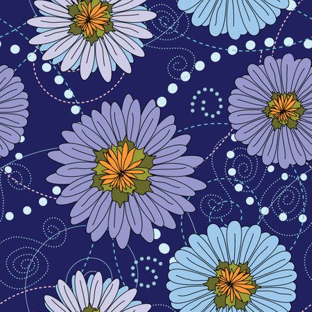 This seamless background pattern is a scalable vector pattern, making it ideal for textiles, gift-wrapping and decorative papers, backgrounds, greeting cards, wallpaper and moreのイラスト素材