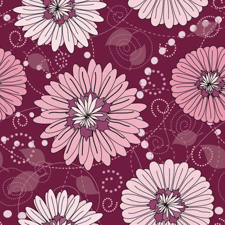 This seamless background pattern is a scalable vector pattern, making it ideal for textiles, gift-wrapping and decorative papers, backgrounds, greeting cards, wallpaper and moreのイラスト素材