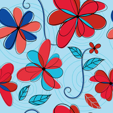 This seamless background pattern is a scalable vector pattern, making it ideal for textiles, gift-wrapping and decorative papers, backgrounds, greeting cards, wallpaper and moreのイラスト素材