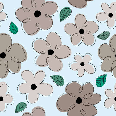 This seamless background pattern is a scalable vector pattern, making it ideal for textiles, gift-wrapping and decorative papers, backgrounds, greeting cards, wallpaper and moreのイラスト素材
