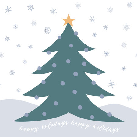 This is a square scalable vector perfect for making cards for the holidaysのイラスト素材