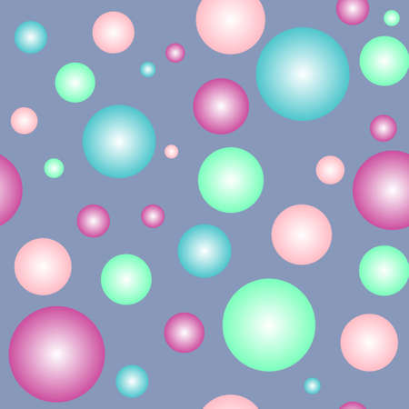 Colored alight spheres seamless pattern vector illustrationのイラスト素材