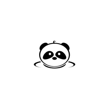 panda ilustration icon Template vector illustration designのイラスト素材