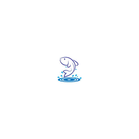Fish icon Template vector illustration designのイラスト素材