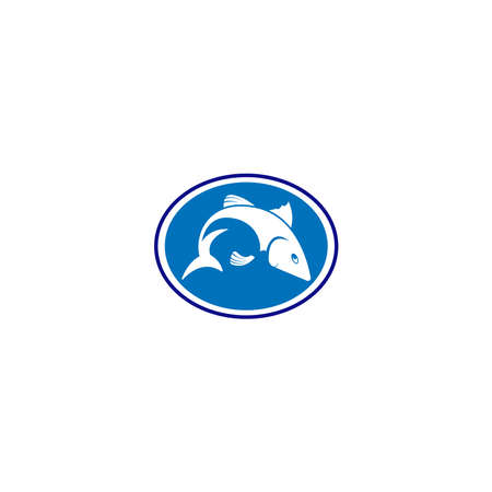 Fish icon Template vector illustration designのイラスト素材