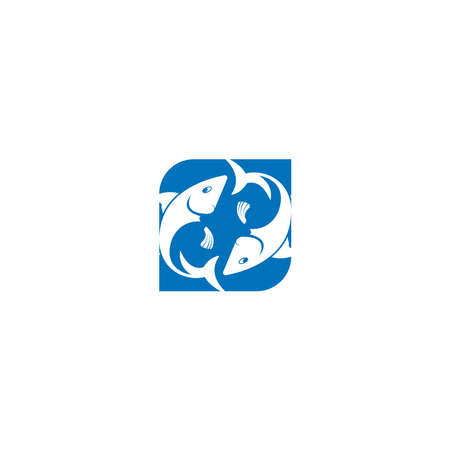 Fish icon Template vector illustration designのイラスト素材