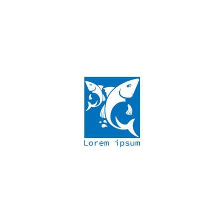 Fish icon Template vector illustration designのイラスト素材