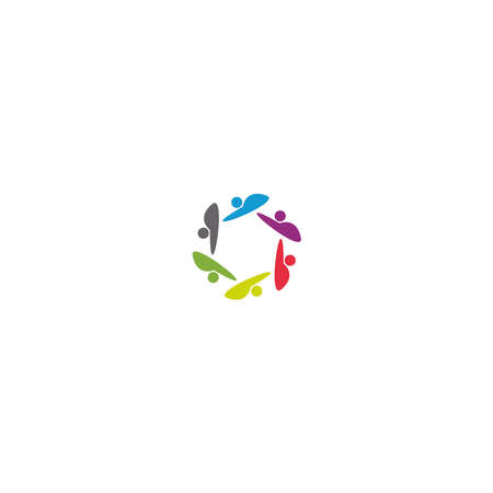 Community, network and social logo design template vector.のイラスト素材