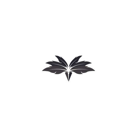 feather logo icon vector templateのイラスト素材