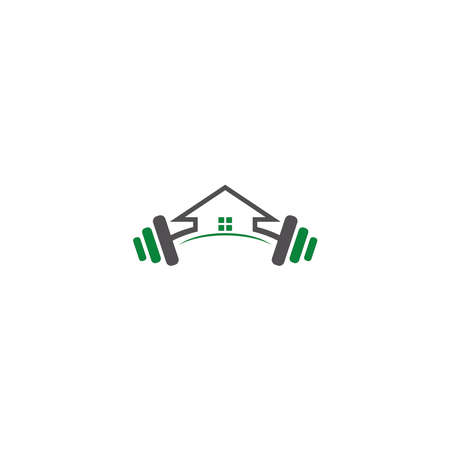 fitness house logo icon illustrationのイラスト素材