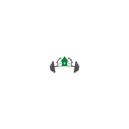 fitness house logo icon illustrationのイラスト素材