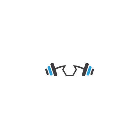 Barbel logo icon illustration designのイラスト素材