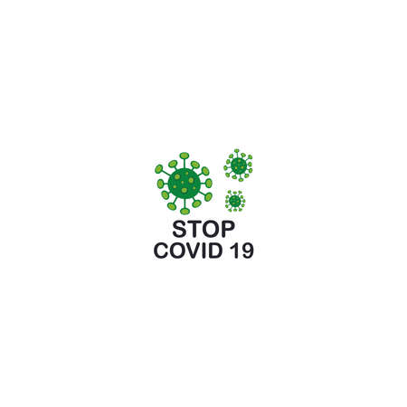 Coronavirus Logo. Covid -19 icon Template illustrationのイラスト素材
