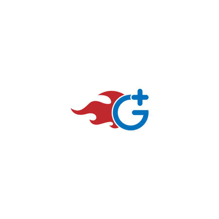 G plus  connection logo icon illustrationのイラスト素材