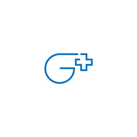 G plus  connection logo icon illustrationのイラスト素材