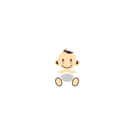 Baby cute icon concept illustrationのイラスト素材