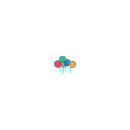 Rainy cloud logo icon concept illustrationのイラスト素材