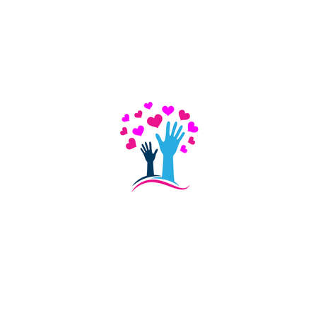 Love community care logo icon illustrationのイラスト素材