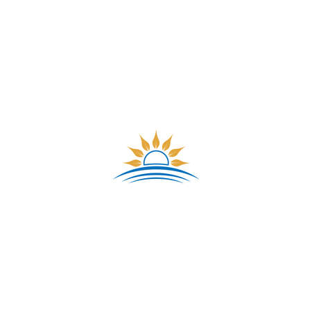 Sun Flower logo icon concept illustrationのイラスト素材