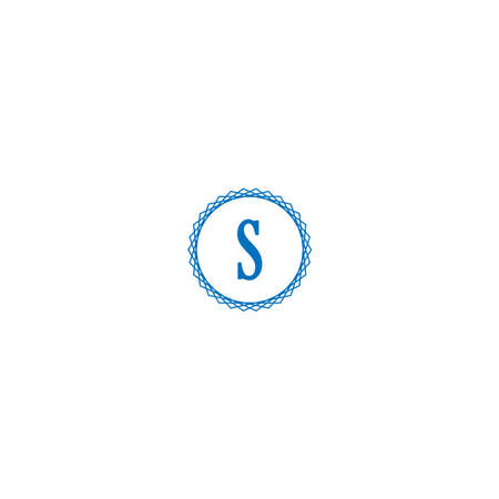 Letter S  logotype in green color design concept illustrationのイラスト素材